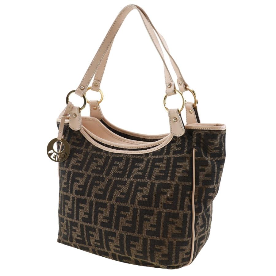 FENDI（フェンディ） ズッカ ロゴチャーム 8BH156 トートバッグ