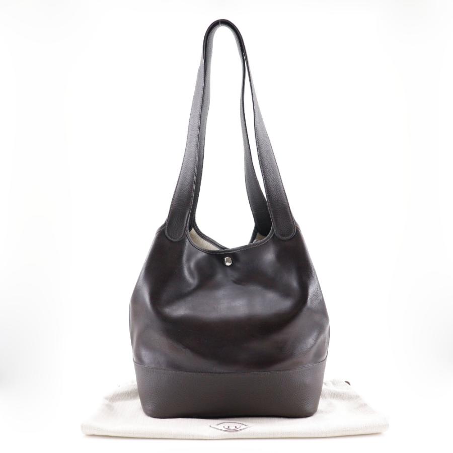 エルメス　アマゾニア　中古 HERMES（エルメス） ピコタンGM □F ショルダーバッグ アマゾニア 茶