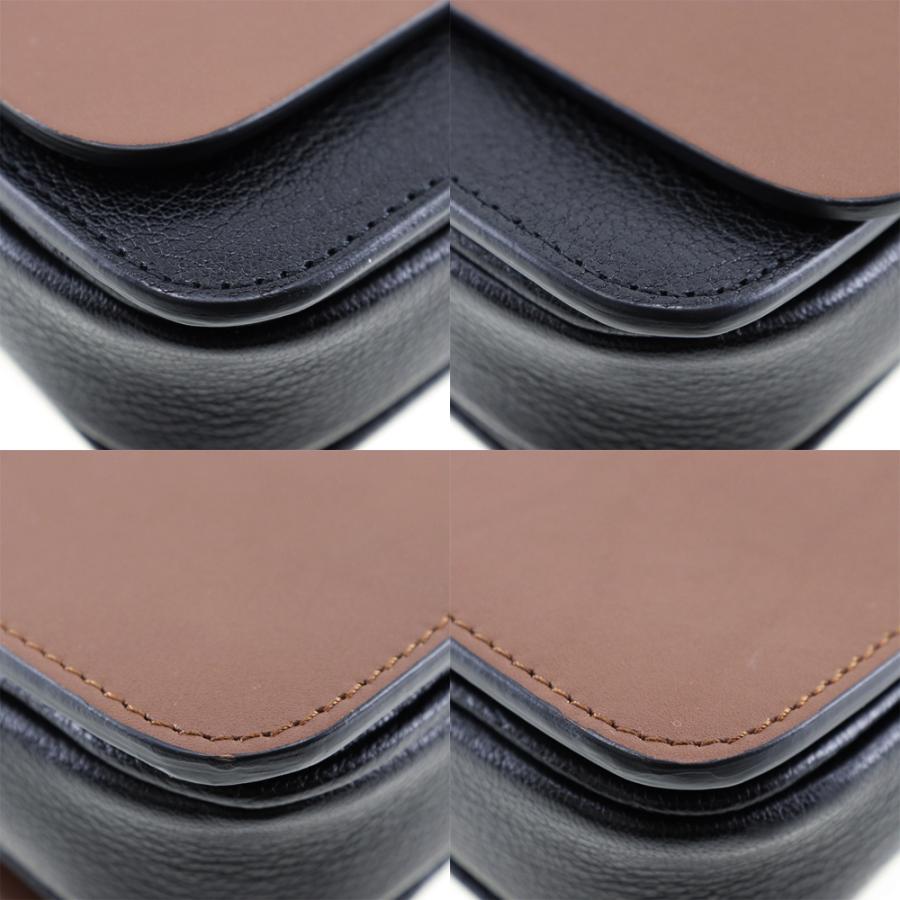 【BURBERRY】バーバリー Dリング バイカラー カーフ 茶/黒 レディース ショルダーバッグ BURBERRY（バーバリー） Dリング バイカラー ショルダーバッグ カーフ