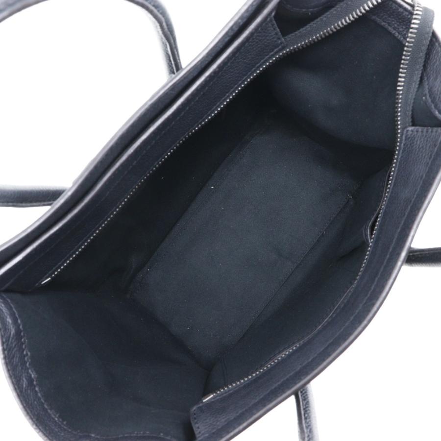 CELINE セリーヌ ラゲージ マイクロショッパー 167793 ハンドバッグ カーフ 黒 レディース【I191923068】中古_6