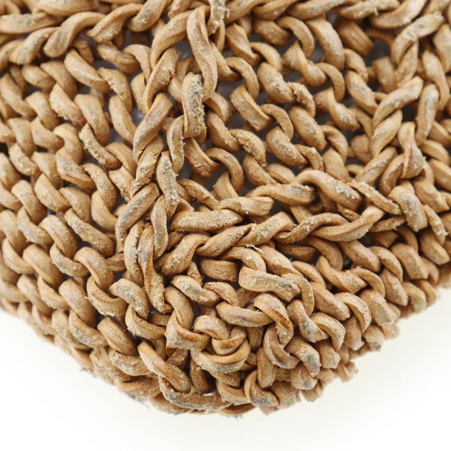 CHANEL シャネル ポシェット 編み込み ロゴ ショルダーバッグ レザー  