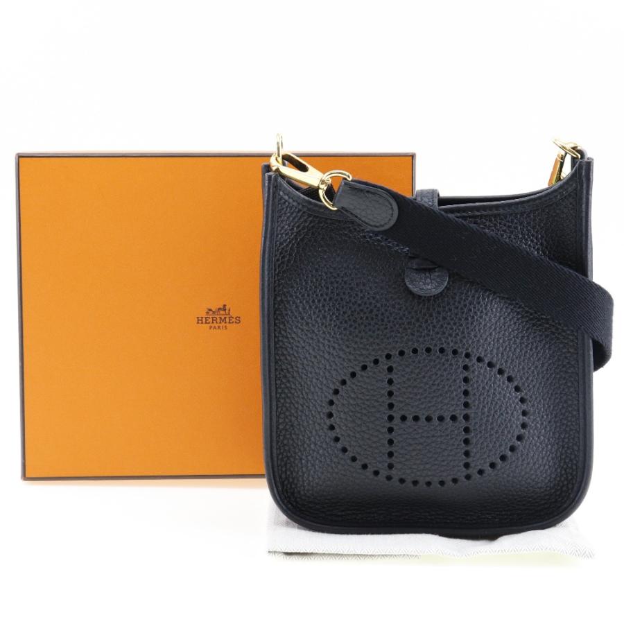【HERMES】エルメス エヴリンTPM アマゾン トリヨンクレマンス 黒/ゴールド金具 Y レディース ショルダーバッグ エルメス エヴリンアマゾンTPM ブラック トリヨンクレマンス ゴールド