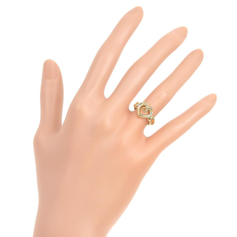 TIFFANY&Co. ティファニー ハートリボン リング・指輪 K18YG 7.5号 約  