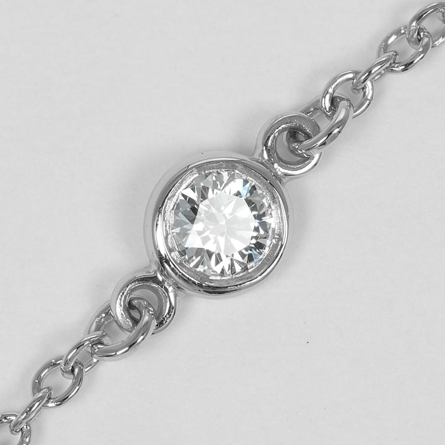 難あり Tiffany ティファニー バイザヤード ダイヤ ブレスレット ティファニー ダイヤ オープンハート バイザヤード ブレスレット XW11e