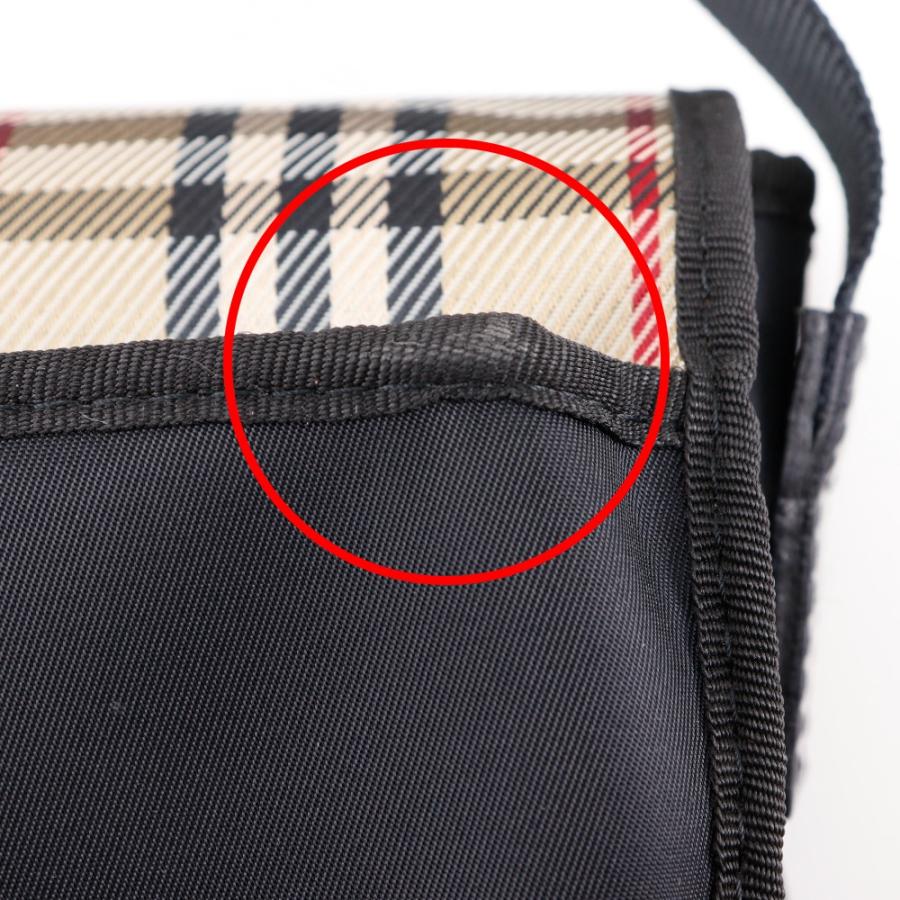 BURBERRY（バーバリー） ノバチェック ショルダーバッグ ナイロン 黒
