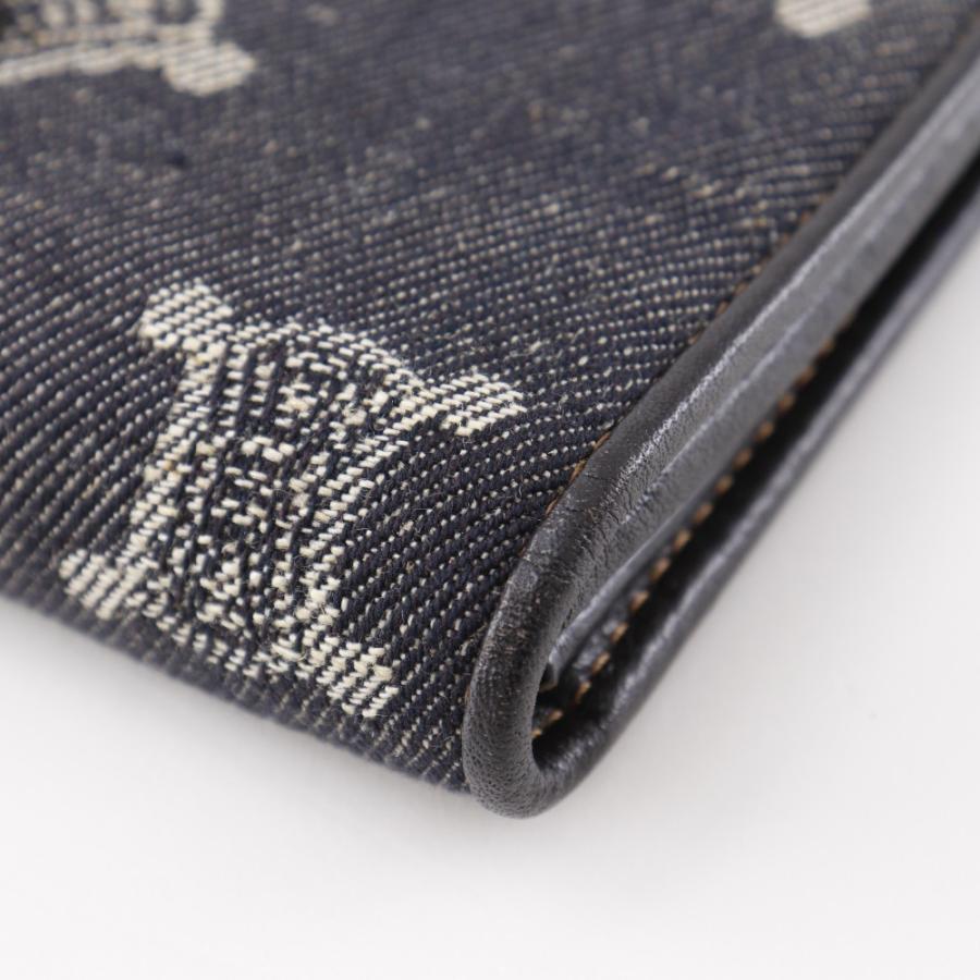 CELINE（セリーヌ） トリオンフ 長財布 デニム 紺 レディース