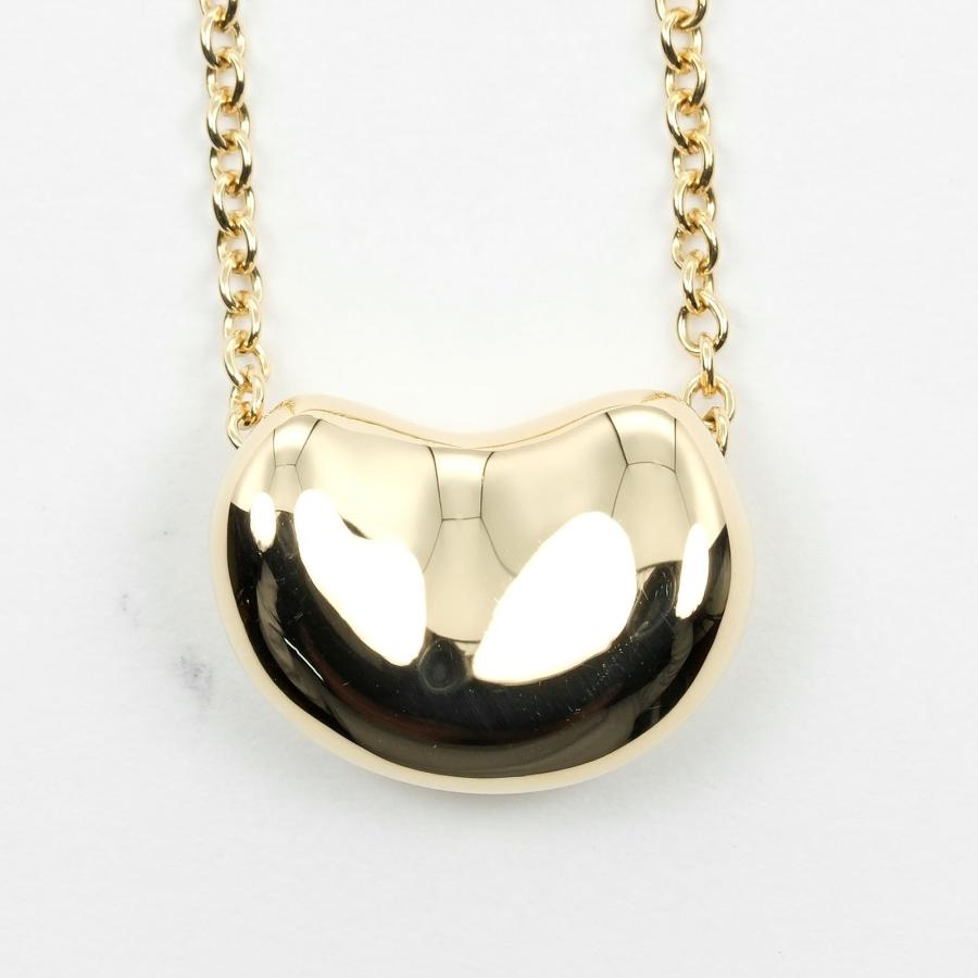 Tiffany & Co. 750 K18 4.3gビーン型ネックレス TIFFANY&Co. ティファニー ビーン ネックレス 18金 K18イエロー