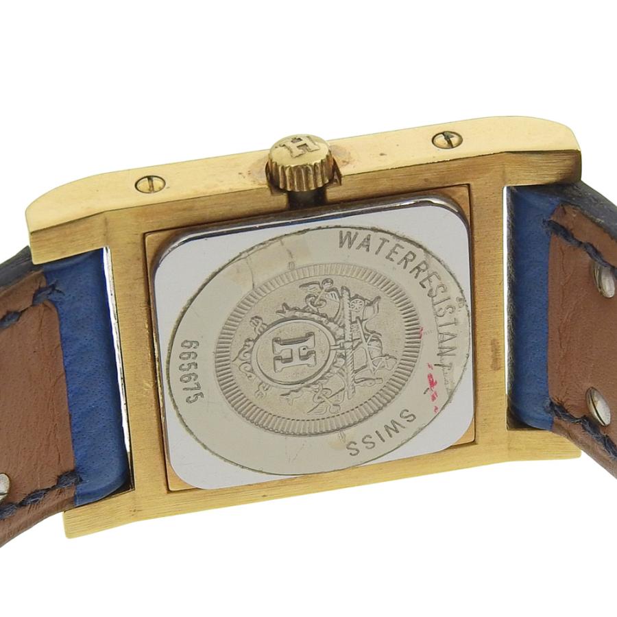 HERMES（エルメス） メドール 腕時計 金メッキ×レザー メンズ