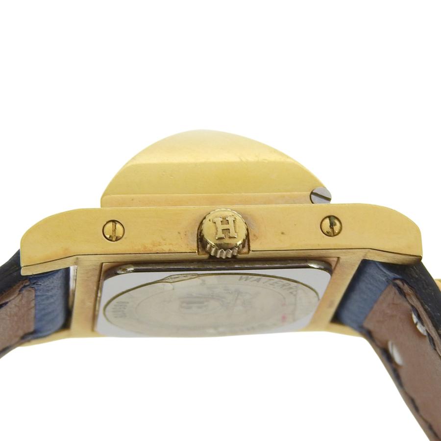 HERMES（エルメス） メドール 腕時計 金メッキ×レザー メンズ