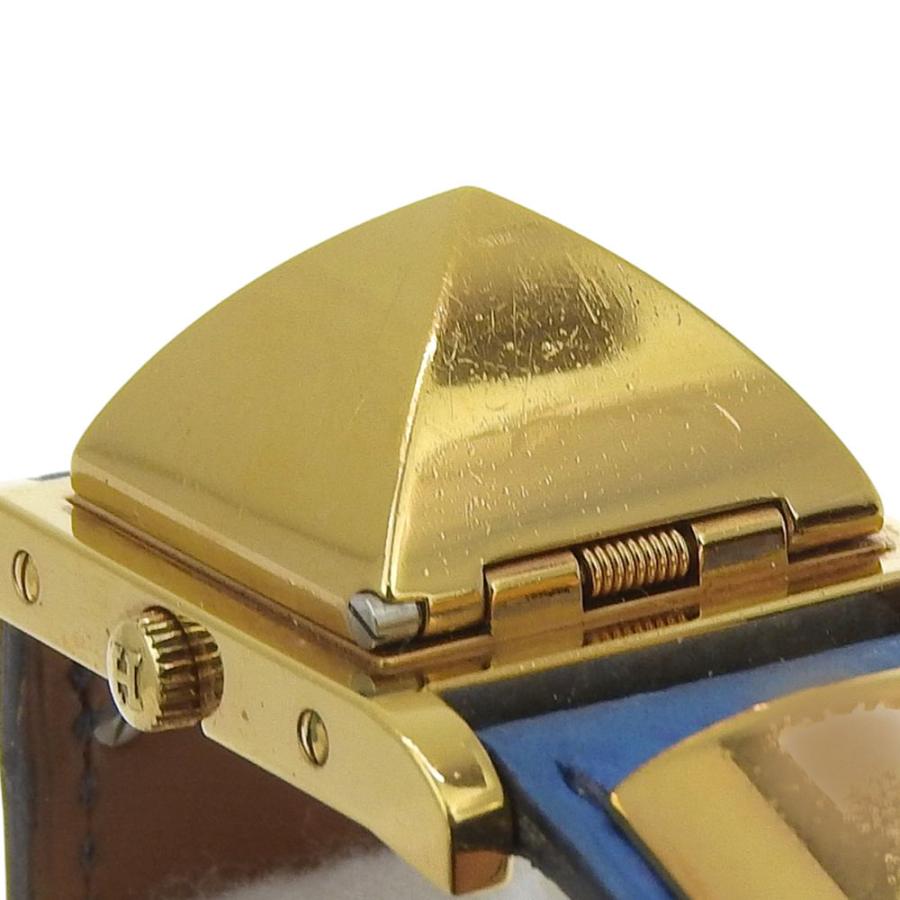 HERMES（エルメス） メドール 腕時計 金メッキ×レザー メンズ