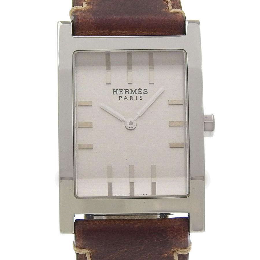 HERMES エルメス タンデム TA1.710 腕時計 HERMES（エルメス） タンデム TA1.710 腕時計 SS×レザー シルバー