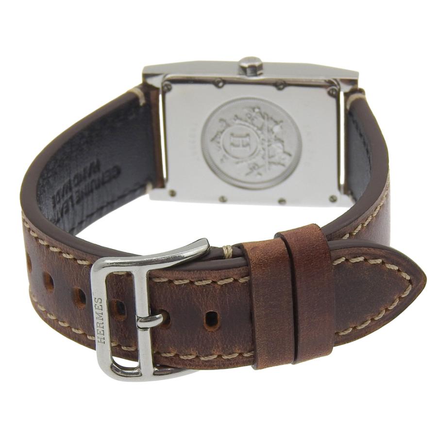 HERMES（エルメス） タンデム TA1.710 腕時計 SS×レザー シルバー