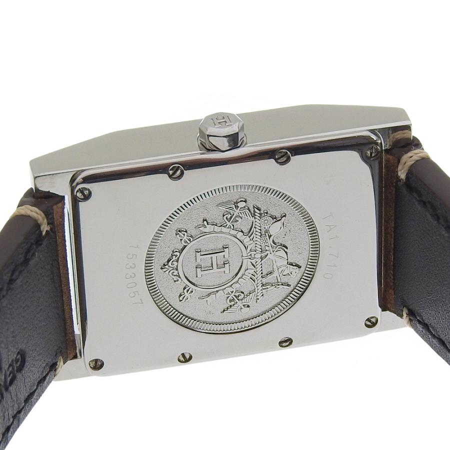 HERMES（エルメス） タンデム TA1.710 腕時計 SS×レザー シルバー