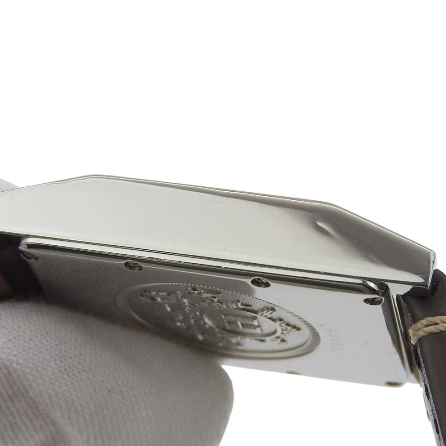 HERMES（エルメス） タンデム TA1.710 腕時計 SS×レザー シルバー