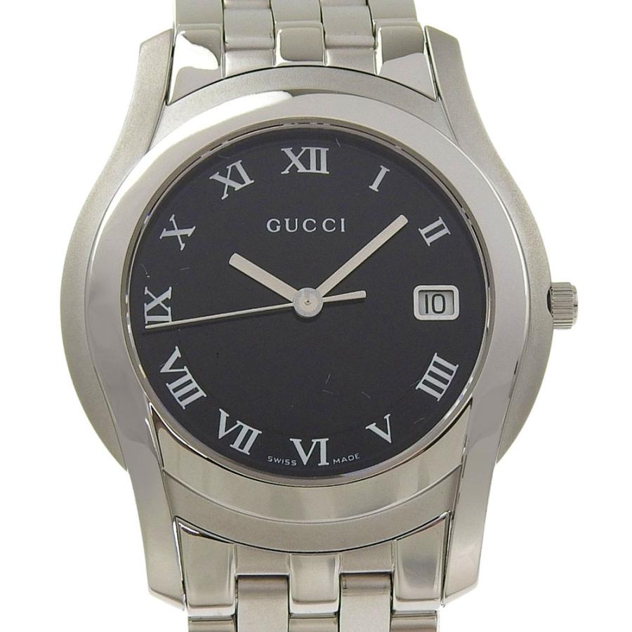 美品◎グッチ Gクラス 5500M SSブラック文字盤 メンズヴィンテージ腕時計 GUCCI（グッチ） Gクラス 5500M 腕時計 SS クオーツ アナログ表示
