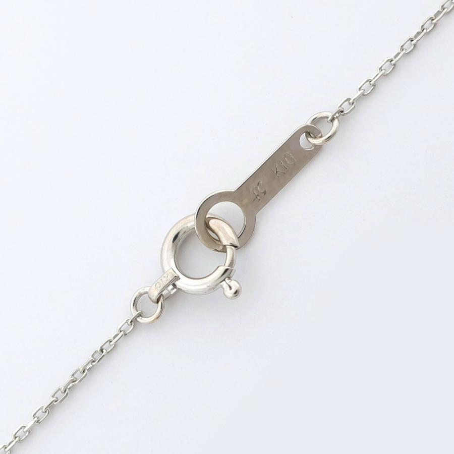 4℃ ヨンドシー ティアドロップ ネックレス K10ホワイトゴールド