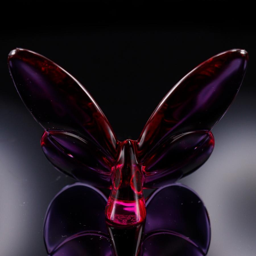 バカラ（Baccarat） ラッキーバタフライ レッド ペーパーウェイト