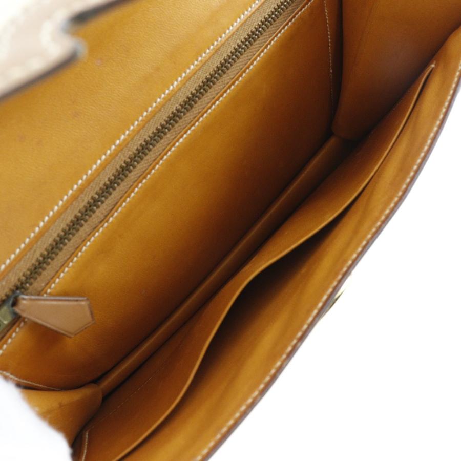 HERMES エルメス ビンテージ 〇J ショルダーバッグ キャンバス レディース【I211723045】中古_5