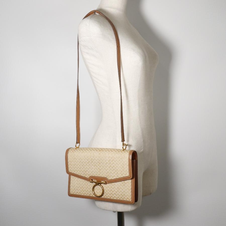 HERMES エルメス ビンテージ 〇J ショルダーバッグ キャンバス レディース【I211723045】中古_8