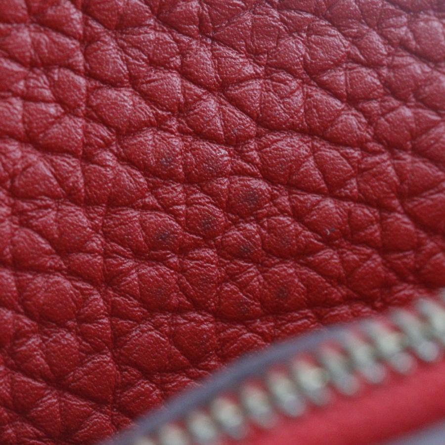 HERMES（エルメス） ドゴン □P 長財布 トゴ 赤/ゴールド金具