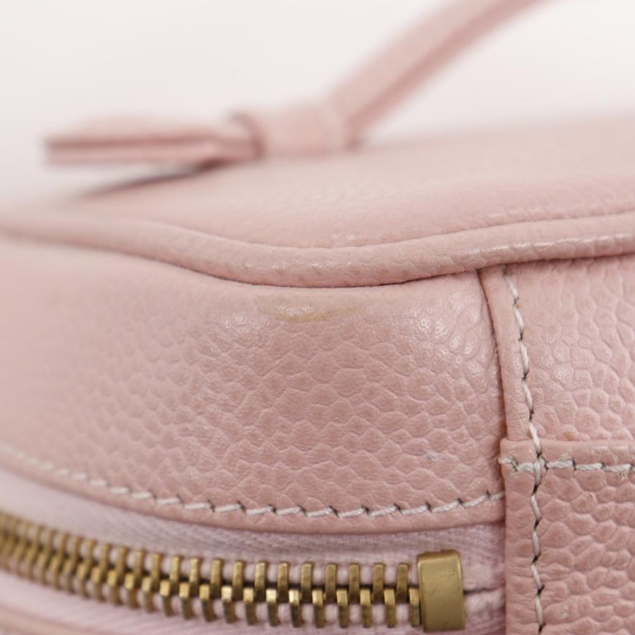 CHANEL シャネル ココマーク バニティ A01998 ポーチ キャビアスキン ピンク レディース【I211725001】中古の画像