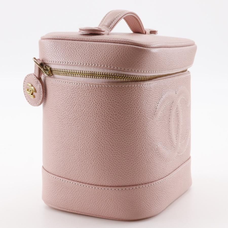 CHANEL シャネル ココマーク バニティ A01998 ポーチ キャビアスキン ピンク レディース【I211725001】中古の画像