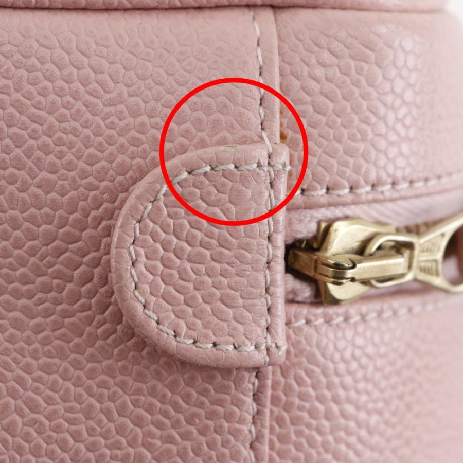 CHANEL シャネル ココマーク バニティ A01998 ポーチ キャビアスキン ピンク レディース【I211725001】中古の画像