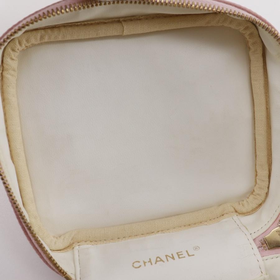 CHANEL シャネル ココマーク バニティ A01998 ポーチ キャビアスキン ピンク レディース【I211725001】中古の画像