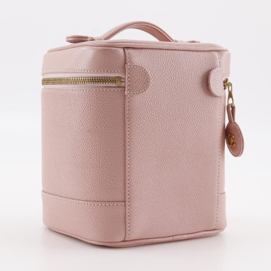 CHANEL シャネル ココマーク バニティ A01998 ポーチ キャビアスキン ピンク レディース【I211725001】中古の画像