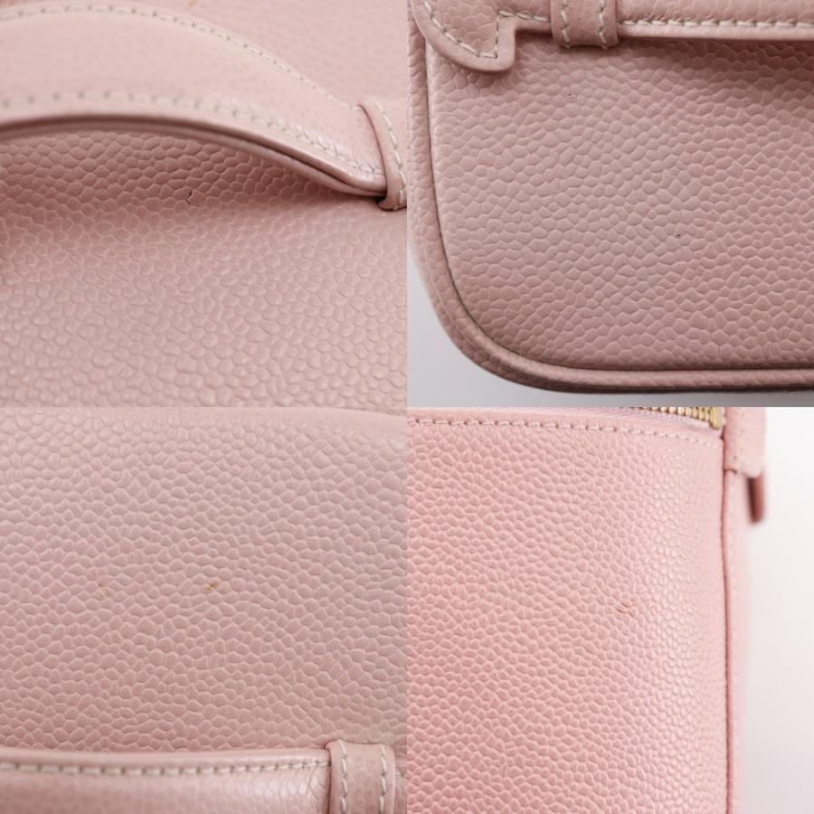 CHANEL シャネル ココマーク バニティ A01998 ポーチ キャビアスキン ピンク レディース【I211725001】中古の画像