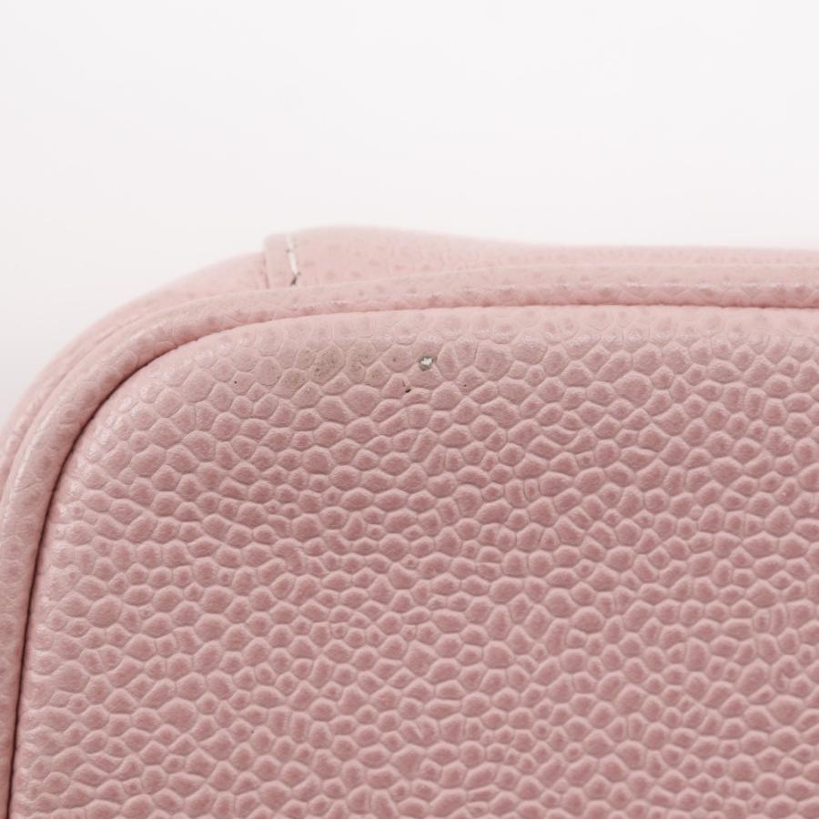 CHANEL シャネル ココマーク バニティ A01998 ポーチ キャビアスキン ピンク レディース【I211725001】中古の画像