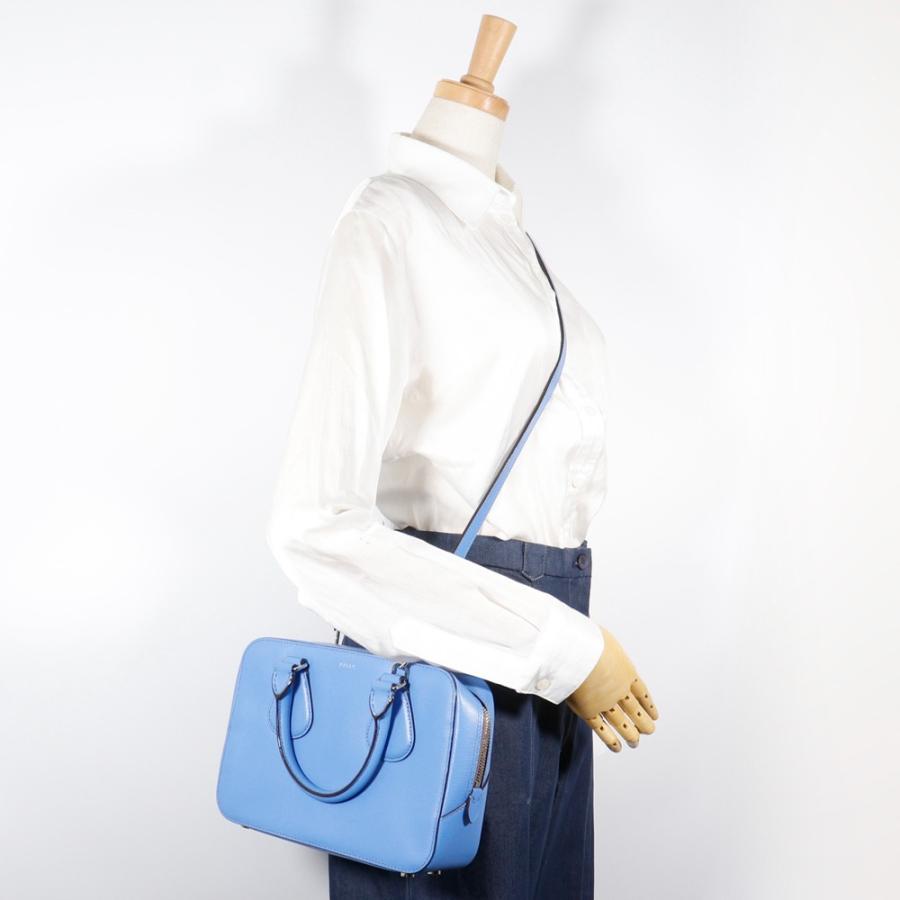 Bally（バリー） BOND SM 2WAYショルダー ハンドバッグ カーフ 水色