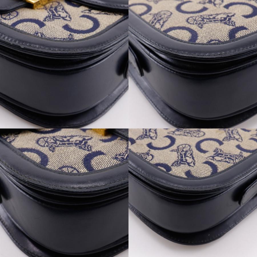 CELINE セリーヌ オールドセリーヌ Cマカダム 馬具金具 Cマカダム 馬具金具 キャンバス 紺 CELINE（セリーヌ） オールドセリーヌ Cマカダム 馬具金具