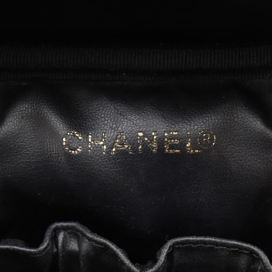 CHANEL シャネル バニティ ハンドバッグ A01998 ポーチ キャビアスキン 黒 レディース【I211725056】中古の画像