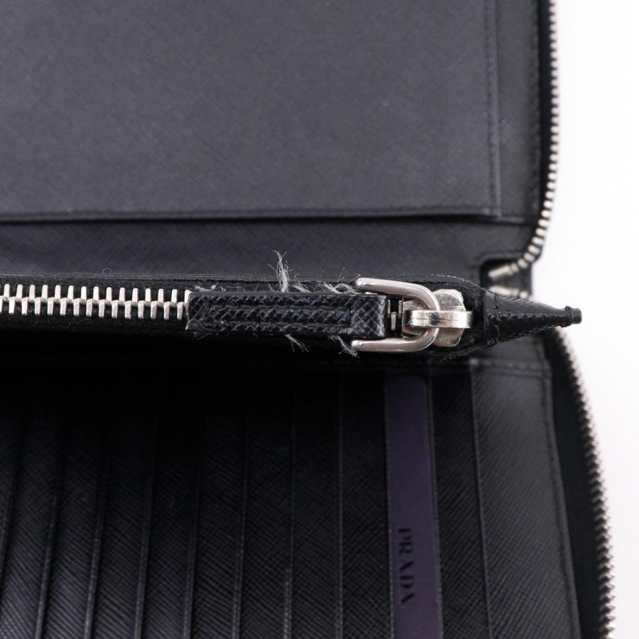 【PRADA】プラダ オーガナイザー 2ML220 サフィアーノ 黒 メンズ 長財布 PRADA（プラダ） オーガナイザー 2ML220 長財布 サフィアーノ 黒
