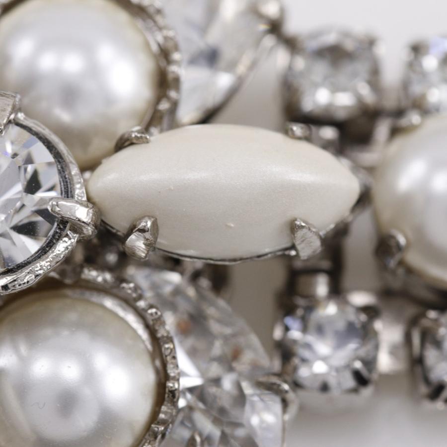 miu miu（ミュウミュウ） ネックレス 金属製×ラインストーン×フェイク