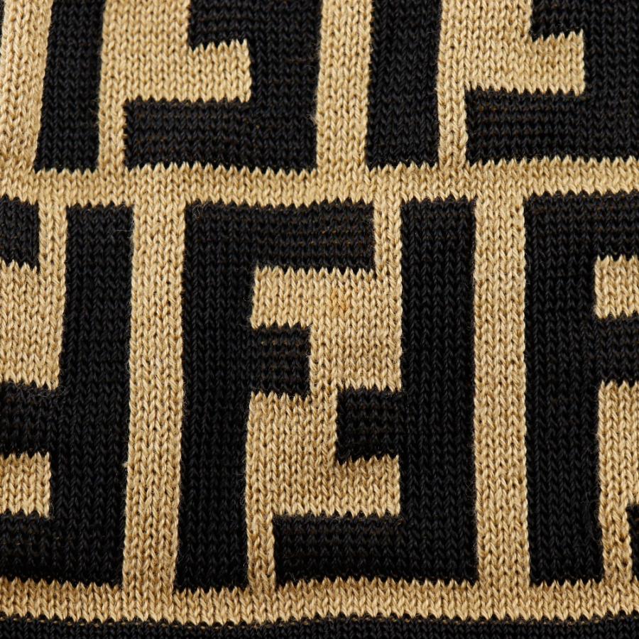 FENDI（フェンディ） ズッカ ニット ポロシャツ コットン 茶