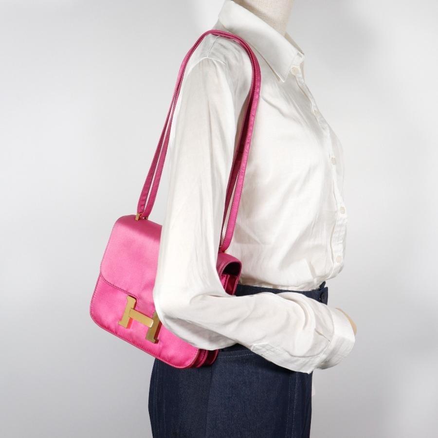 HERMES（エルメス） コンスタンスミニ18 □O ショルダーバッグ シルク 