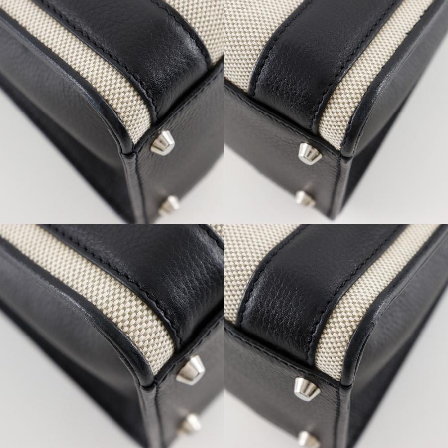 MORABITO（モラビト） バイカラー トートバッグ カーフ×キャンバス 黒