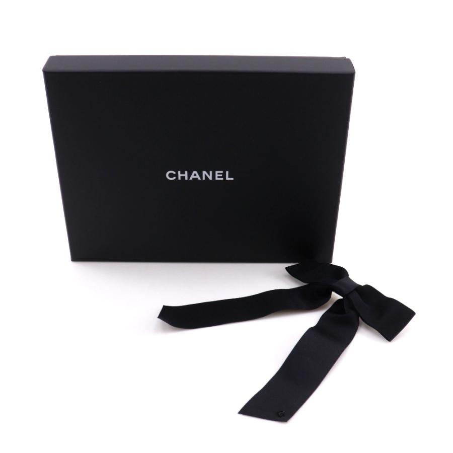 CHANEL シャネル リボン ココマーク 22A バレッタ サテン 黒 レディース【I211725133】中古の画像