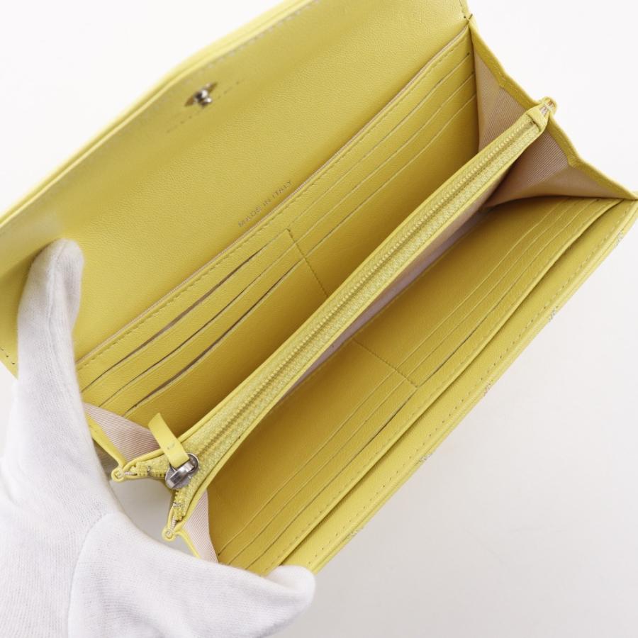 CHANEL（シャネル） Vステッチ ココマーク 長財布 ラムスキン 黄