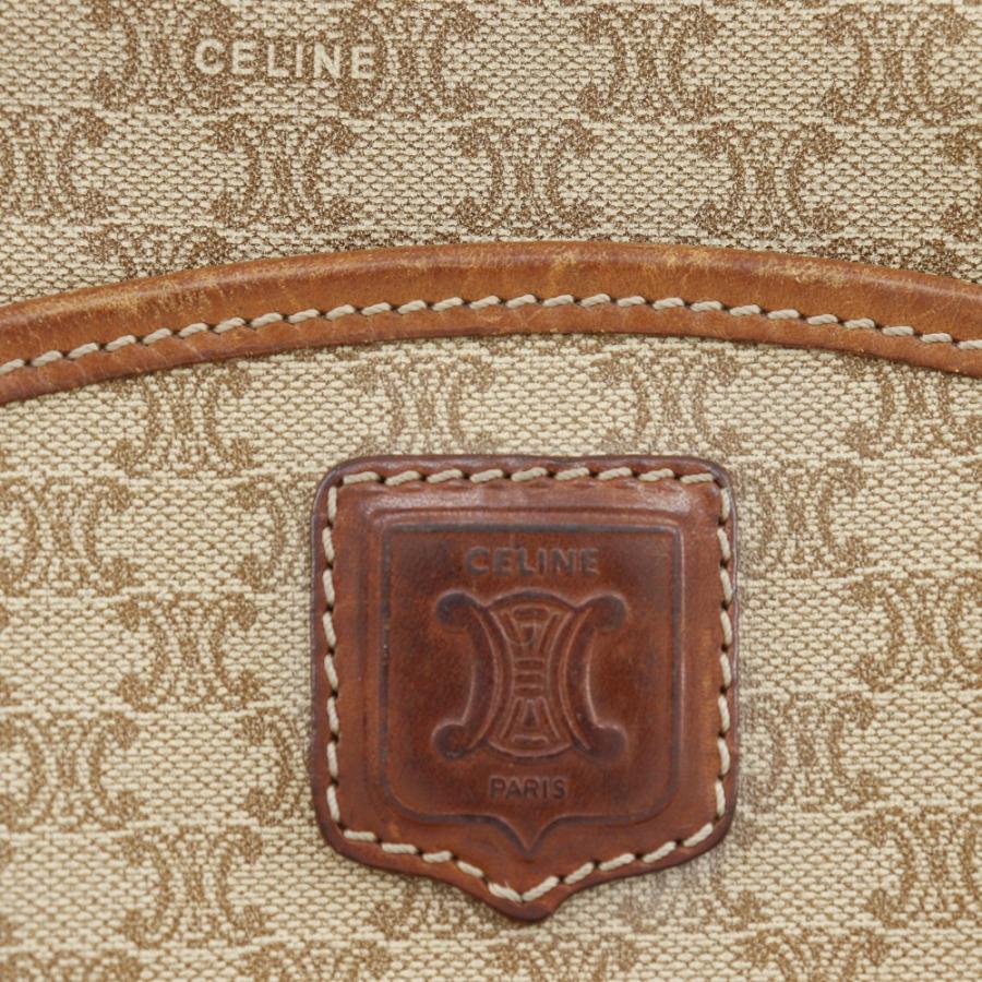 CELINE セリーヌ マカダム トートバッグ ヴィンテージ ショルダーバッグ PVC ブラウン レディース【中古】 CELINE（セリーヌ） マカダム トートバッグ ショルダーバッグ MC96