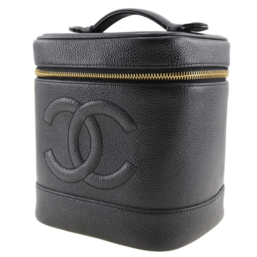 CHANEL シャネル バニティ ハンドバッグ A01998 キャビアスキン 黒 ポーチ レディース CHANEL（シャネル） バニティ ハンドバッグ A01998 ポーチ キャビア