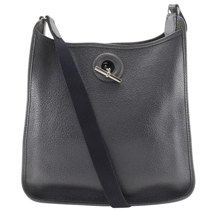 HERMES エルメス ヴェスパ28 □C ショルダーバッグ レザー 黒 HERMES エルメス ヴェスパ28 □C ショルダーバッグ レザー 黒
