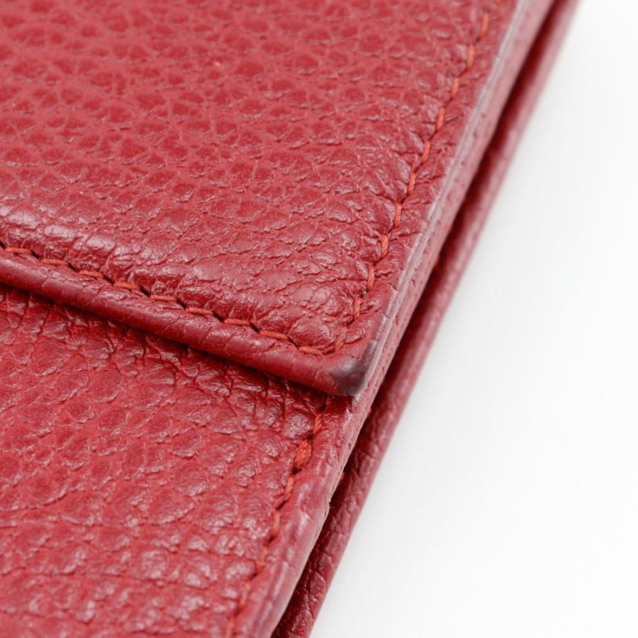 GUCCI（グッチ） GGマーモント 456122 二つ折り財布 レザー 赤