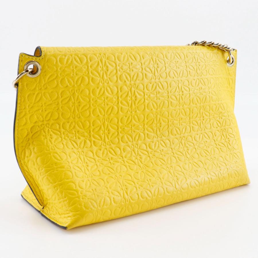 【LOEWE】ロエベ アベニュー リピートアナグラム チェーンショルダー カーフ 黄 レディース ショルダーバッグ LOEWE（ロエベ） リピートアナグラム アベニュー チェーンショルダー