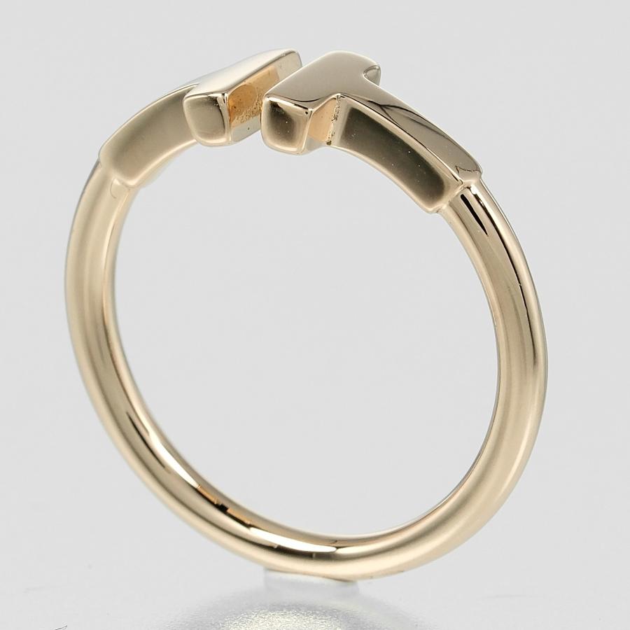 ティファニー　TIFFANY　K18PG　7号　Tワイヤーリング　良品 ティファニーTワイヤーリング レディース リング・指輪 7号 TIFFANY&Co