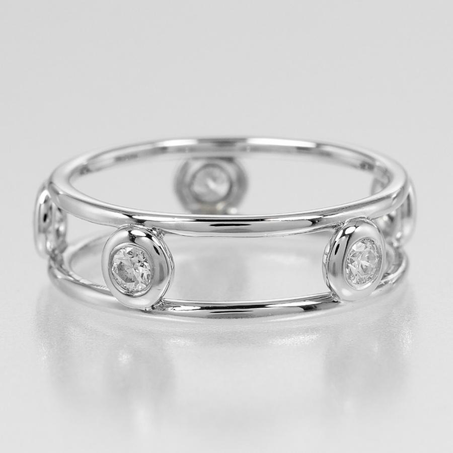 【 極美品】Tiffany & Co.ダブル T プラチナダイヤモンドリング TIFFANY&Co.（ティファニー） リング ダブルワイヤー 10.5号 指輪