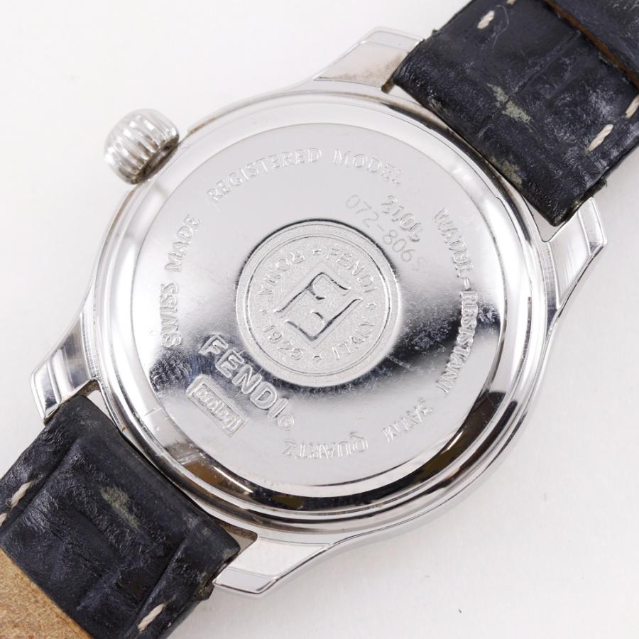 【FENDI】フェンディ オロロジ 210L ステンレススチール×レザー クオーツ アナログ表示 レディース シルバー文字盤 腕時計 FENDI（フェンディ） オロロジ 210L 腕時計 SS×レザー クオーツ