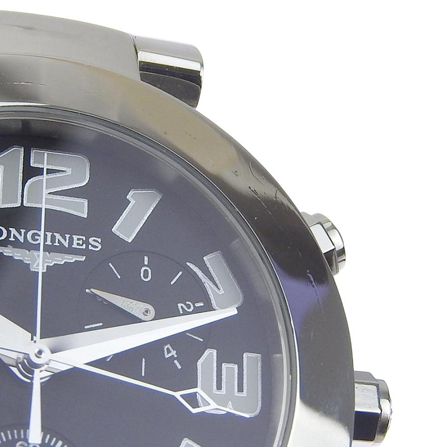 【LONGINES】ロンジン ドルチェビータ L5.677.4 ステンレススチール シルバー クオーツ クロノグラフ メンズ 黒文字盤 腕時計 LONGINES（ロンジン） ドルチェビータ L5.677.4 腕時計 SS シルバー